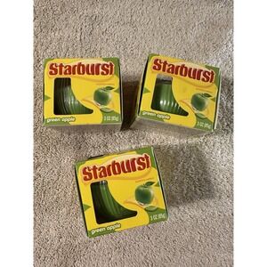 Starburst Green Apple Candles – 3 Pack × 3 oz Jars – Sweet Fruity Aroma NEW